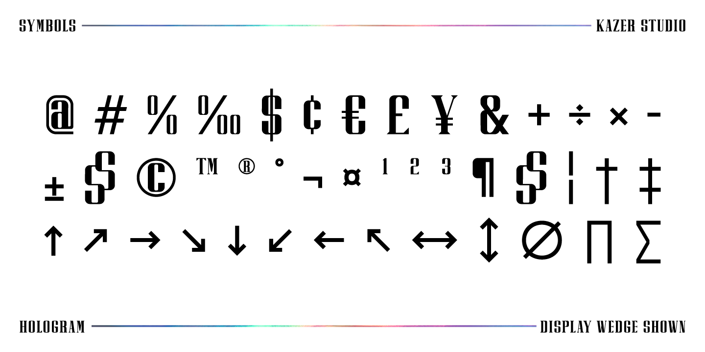 Пример шрифта Hologram Sans